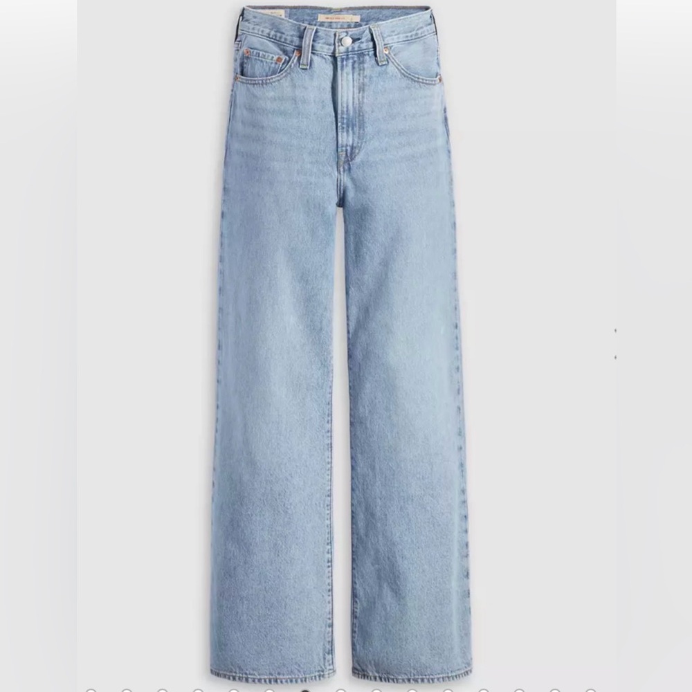 Levi's Ribcage Wide Leg Jean Light Wash Jeans size 27x33